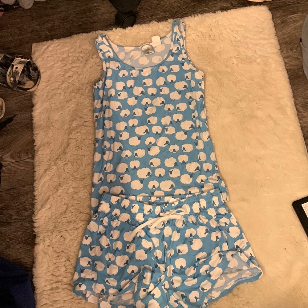 GOOD N!TE by BLUE STAR women’s pj set (blue) (sheep) NEVER WORN